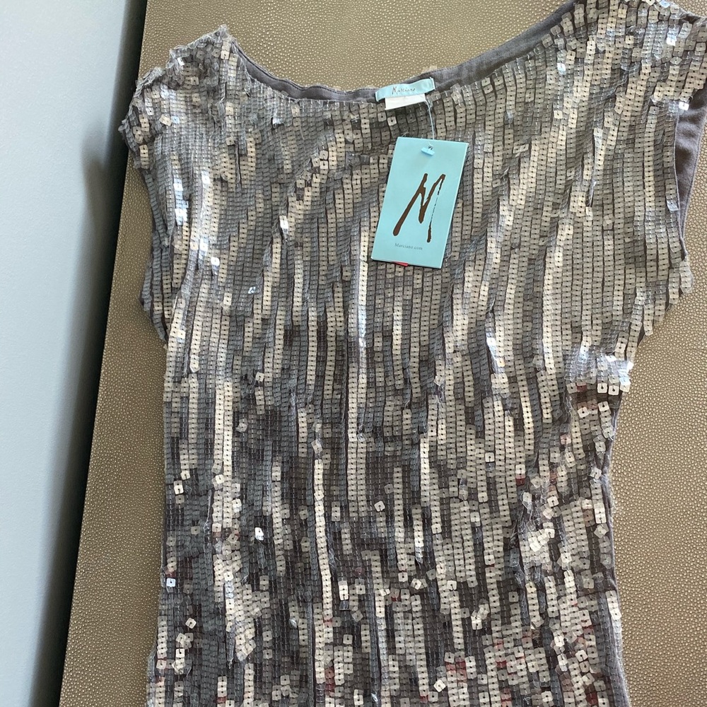 Marciano Guess sequin top shirt small S brand new